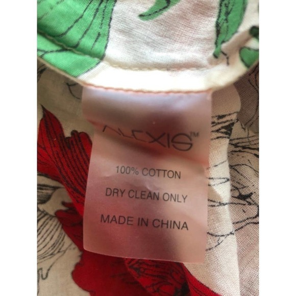 Alexis Idella Dress White Floral Print Short Sleeve Size Medium - Picture 14 of 16